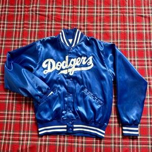 ⚾️ VINTAGE 80’s OFFICIAL MLB LICENSED LOS ANGELES DODGERS SATIN BOMBER JACKET ⚾️